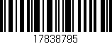 Código de barras (EAN, GTIN, SKU, ISBN): '17838795'