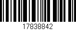 Código de barras (EAN, GTIN, SKU, ISBN): '17838842'