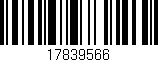 Código de barras (EAN, GTIN, SKU, ISBN): '17839566'