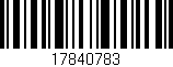 Código de barras (EAN, GTIN, SKU, ISBN): '17840783'