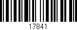 Código de barras (EAN, GTIN, SKU, ISBN): '17841'