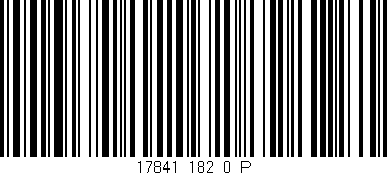 Código de barras (EAN, GTIN, SKU, ISBN): '17841_182_0_P'