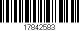 Código de barras (EAN, GTIN, SKU, ISBN): '17842583'