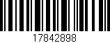 Código de barras (EAN, GTIN, SKU, ISBN): '17842898'