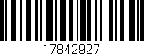 Código de barras (EAN, GTIN, SKU, ISBN): '17842927'