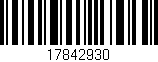 Código de barras (EAN, GTIN, SKU, ISBN): '17842930'