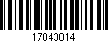 Código de barras (EAN, GTIN, SKU, ISBN): '17843014'