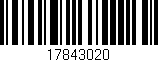 Código de barras (EAN, GTIN, SKU, ISBN): '17843020'