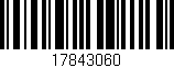 Código de barras (EAN, GTIN, SKU, ISBN): '17843060'