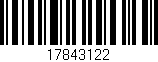 Código de barras (EAN, GTIN, SKU, ISBN): '17843122'