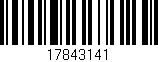 Código de barras (EAN, GTIN, SKU, ISBN): '17843141'