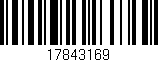 Código de barras (EAN, GTIN, SKU, ISBN): '17843169'