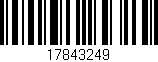 Código de barras (EAN, GTIN, SKU, ISBN): '17843249'