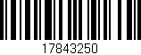 Código de barras (EAN, GTIN, SKU, ISBN): '17843250'