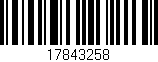 Código de barras (EAN, GTIN, SKU, ISBN): '17843258'