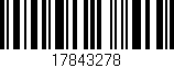 Código de barras (EAN, GTIN, SKU, ISBN): '17843278'
