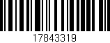 Código de barras (EAN, GTIN, SKU, ISBN): '17843319'