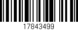 Código de barras (EAN, GTIN, SKU, ISBN): '17843499'