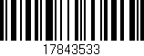Código de barras (EAN, GTIN, SKU, ISBN): '17843533'