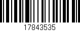 Código de barras (EAN, GTIN, SKU, ISBN): '17843535'