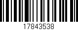 Código de barras (EAN, GTIN, SKU, ISBN): '17843538'