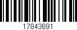 Código de barras (EAN, GTIN, SKU, ISBN): '17843691'