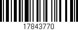 Código de barras (EAN, GTIN, SKU, ISBN): '17843770'