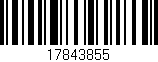 Código de barras (EAN, GTIN, SKU, ISBN): '17843855'