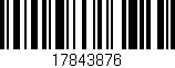 Código de barras (EAN, GTIN, SKU, ISBN): '17843876'