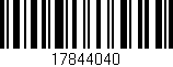 Código de barras (EAN, GTIN, SKU, ISBN): '17844040'