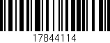 Código de barras (EAN, GTIN, SKU, ISBN): '17844114'