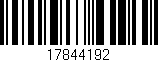 Código de barras (EAN, GTIN, SKU, ISBN): '17844192'