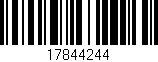 Código de barras (EAN, GTIN, SKU, ISBN): '17844244'