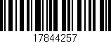 Código de barras (EAN, GTIN, SKU, ISBN): '17844257'