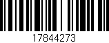 Código de barras (EAN, GTIN, SKU, ISBN): '17844273'