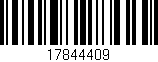 Código de barras (EAN, GTIN, SKU, ISBN): '17844409'