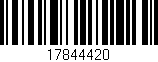 Código de barras (EAN, GTIN, SKU, ISBN): '17844420'