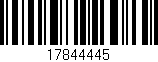 Código de barras (EAN, GTIN, SKU, ISBN): '17844445'