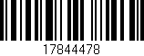 Código de barras (EAN, GTIN, SKU, ISBN): '17844478'