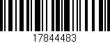 Código de barras (EAN, GTIN, SKU, ISBN): '17844483'