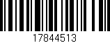 Código de barras (EAN, GTIN, SKU, ISBN): '17844513'