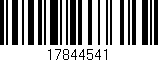 Código de barras (EAN, GTIN, SKU, ISBN): '17844541'