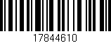 Código de barras (EAN, GTIN, SKU, ISBN): '17844610'