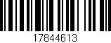 Código de barras (EAN, GTIN, SKU, ISBN): '17844613'