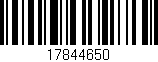 Código de barras (EAN, GTIN, SKU, ISBN): '17844650'