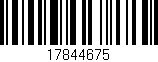Código de barras (EAN, GTIN, SKU, ISBN): '17844675'