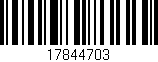 Código de barras (EAN, GTIN, SKU, ISBN): '17844703'