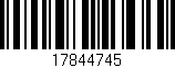 Código de barras (EAN, GTIN, SKU, ISBN): '17844745'