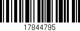 Código de barras (EAN, GTIN, SKU, ISBN): '17844795'