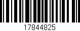 Código de barras (EAN, GTIN, SKU, ISBN): '17844825'
